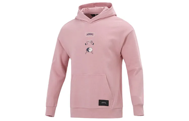 Adidas Sweatshirts Men's Pink Hooded Moderate Other