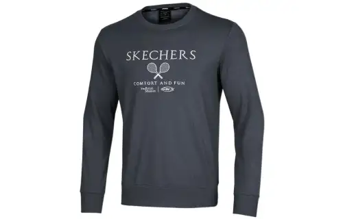 Skechers Sweatshirts Unisex Ink Gray 00W5 Crew Neck Moderate