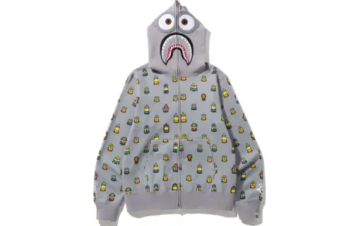 Bape X Minions Shark Full Zip Hoodie