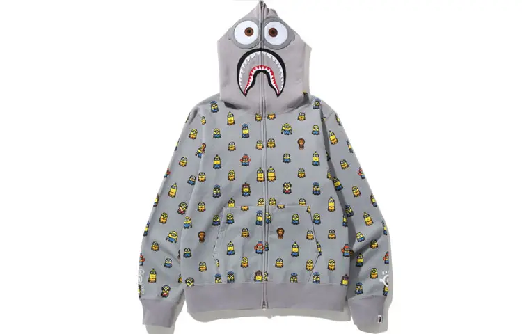 Bape X Minions Shark Full Zip Hoodie