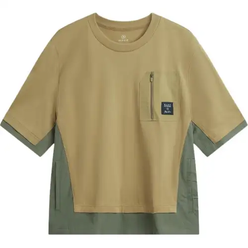 Li Ning T Shirts Men's Brown Crew Neck Moderate Straight Fit