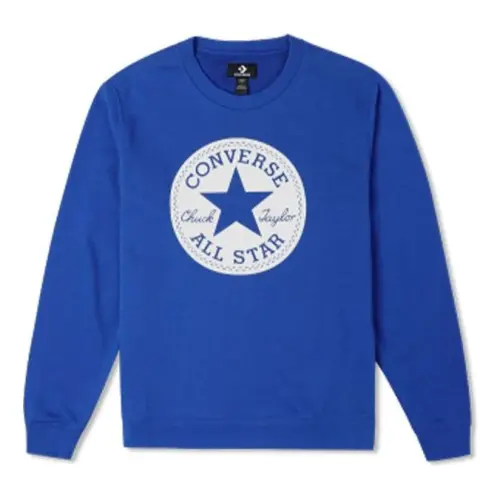 Converse Sweatshirts Unisex Blue Crew Neck Moderate Regular