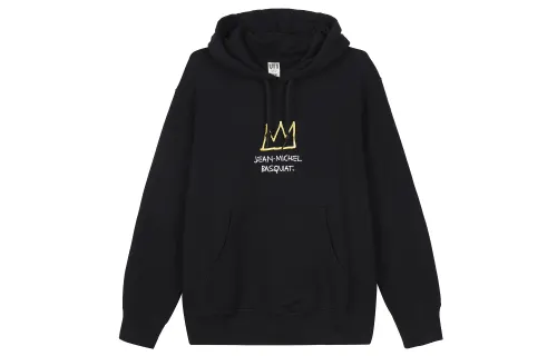 UNIQLO Sweatshirts Unisex Black Hooded Moderate Regular
