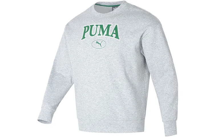 PUMA Sweatshirts Unisex Gray Crew Neck Moderate