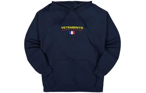 Vetements Sweatshirts Men's Blue Hooded Moderate Regular