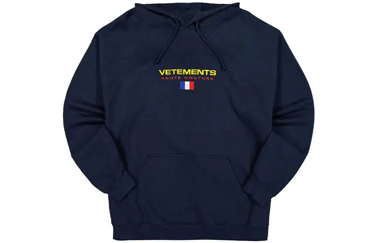 Vetements Sweatshirts Men's Blue Hooded Moderate Regular