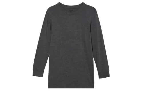 UNIQLO T Shirts Men's Dark Gray Crew Neck Moderate