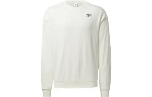 Reebok Sweatshirts Unisex White Crew Neck Thickened Regular