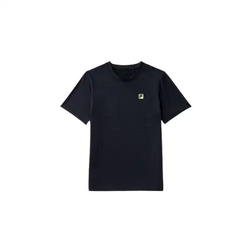 FILA T Shirts Men's Black Crew Neck Moderate Straight Fit