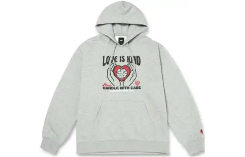 Vans Handle With Care Sweatshirts Unisex Gray Hooded Moderate Regular