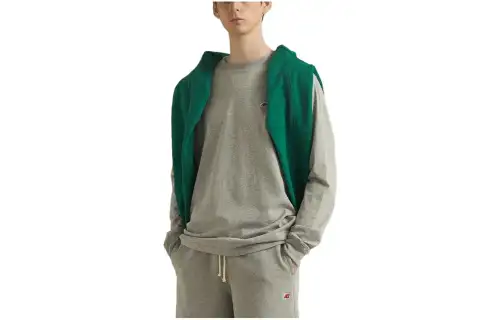 New Balance Sweatshirts Men's Gray Crew Neck Moderate Regular