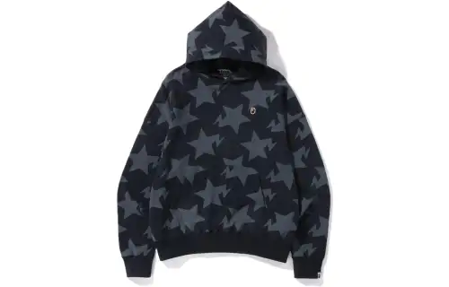 Bape Sta Pattern Loose Fit Pullover Hoodie