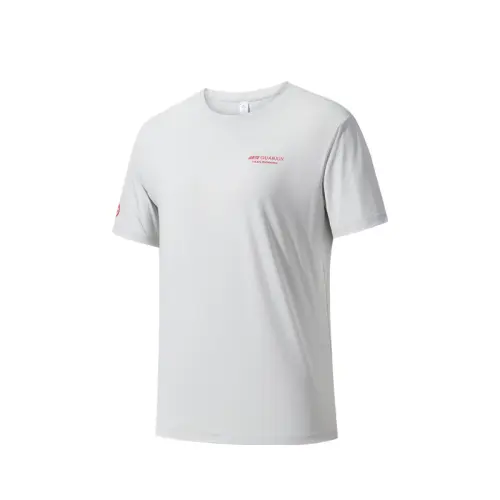 Anta T Shirt Unisex Beige Pink Gray
