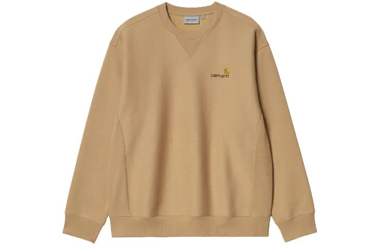 Carhartt WIP Sweatshirts Unisex Brown Crew Neck Moderate Straight Fit