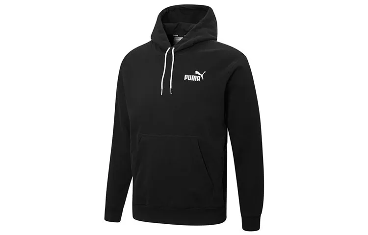 PUMA Sweatshirts Men's Black Hooded Moderate Regular