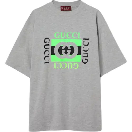 GUCCI Printed Cotton Jersey T shirt