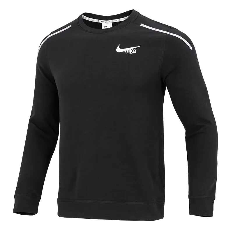 Nike Sweatshirts Men's Black Crew Neck Moderate Regular