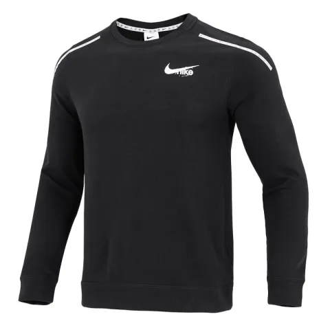 Nike Sweatshirts Men's Black Crew Neck Moderate Regular