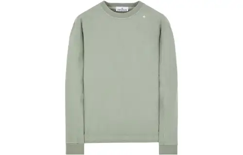 STONE ISLAND STONE ISLAND STELLINA Sweatshirts Unisex Sage Green Crew Neck Moderate Other