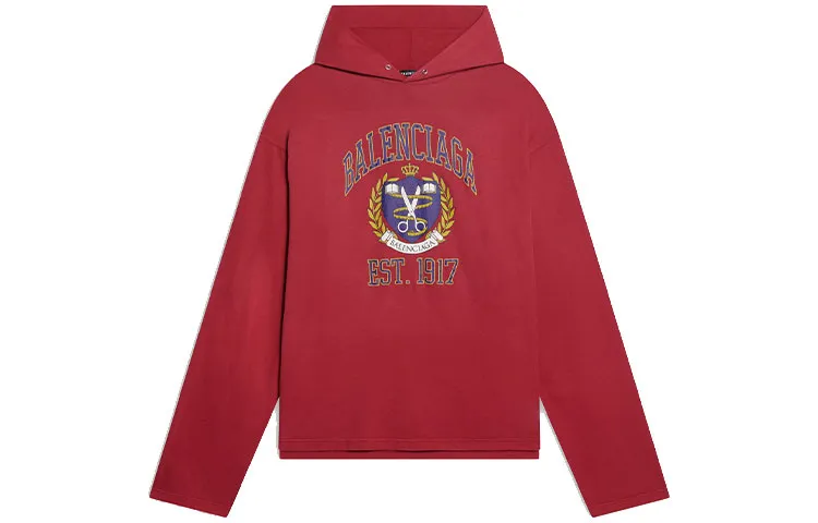 Balenciaga Sweatshirt Loose Fit Men's Red