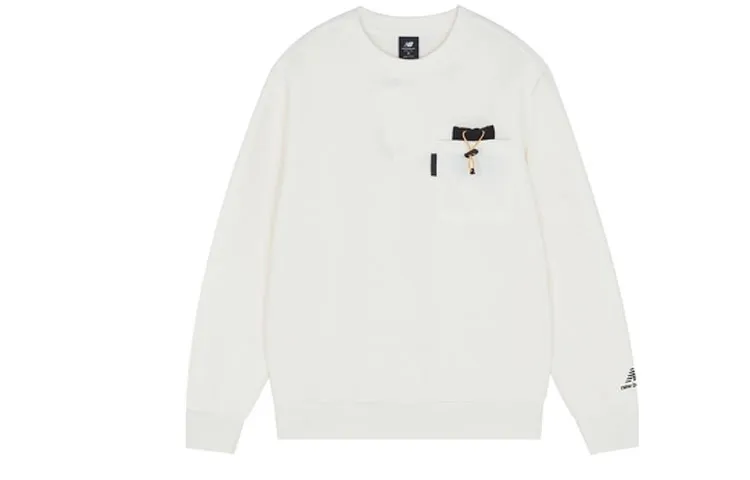 New Balance Sweatshirts Men's White Crew Neck Moderate Regular