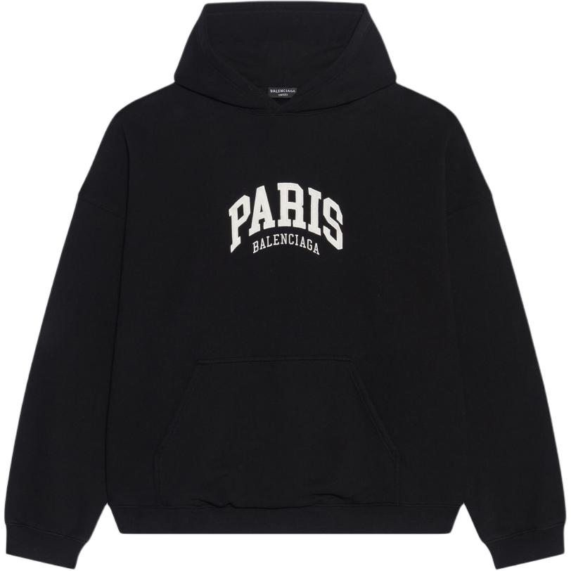 Balenciaga Mens Cities Paris Wide Fit Hoodie
