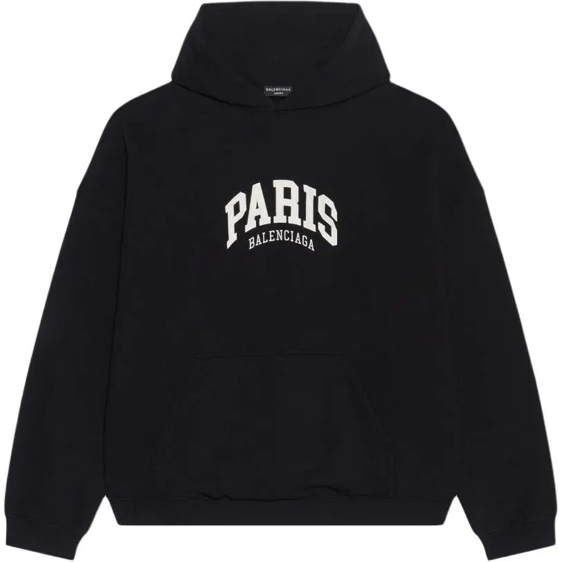 Balenciaga Mens Cities Paris Wide Fit Hoodie