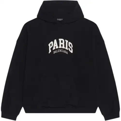 Balenciaga Mens Cities Paris Wide Fit Hoodie