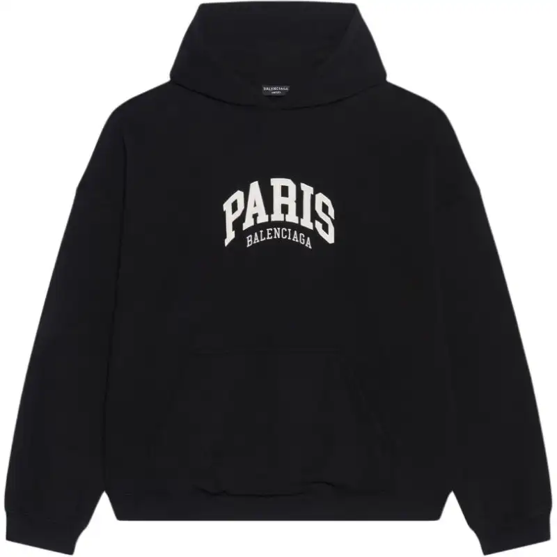 Balenciaga Mens Cities Paris Wide Fit Hoodie