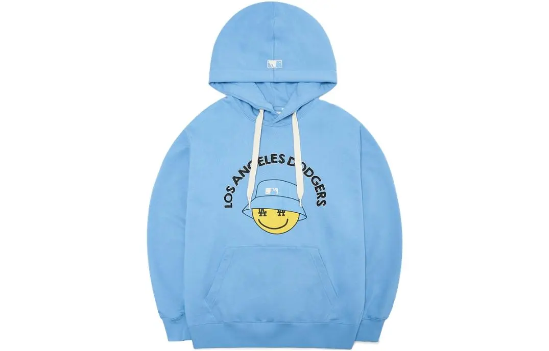 MLB Los Angeles Dodgers Sweatshirts Unisex Blue Hooded Moderate Straight Fit