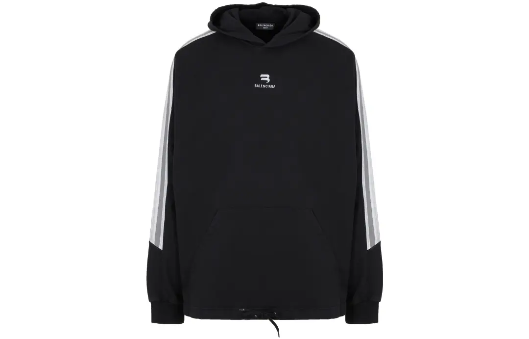 Balenciaga Sporty B Side Stripe Oversized Hoodie