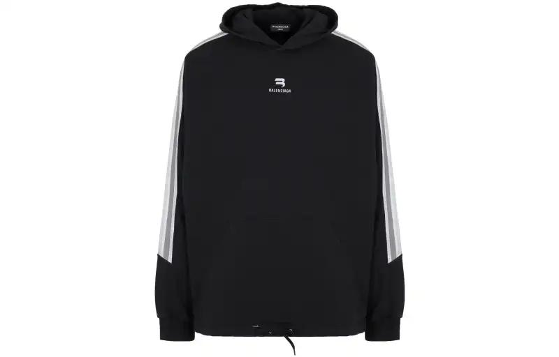 Balenciaga Sporty B Side Stripe Oversized Hoodie