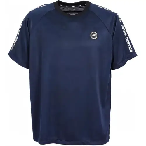 New Balance T Shirts Men's Navy Crew Neck Moderate Straight Fit