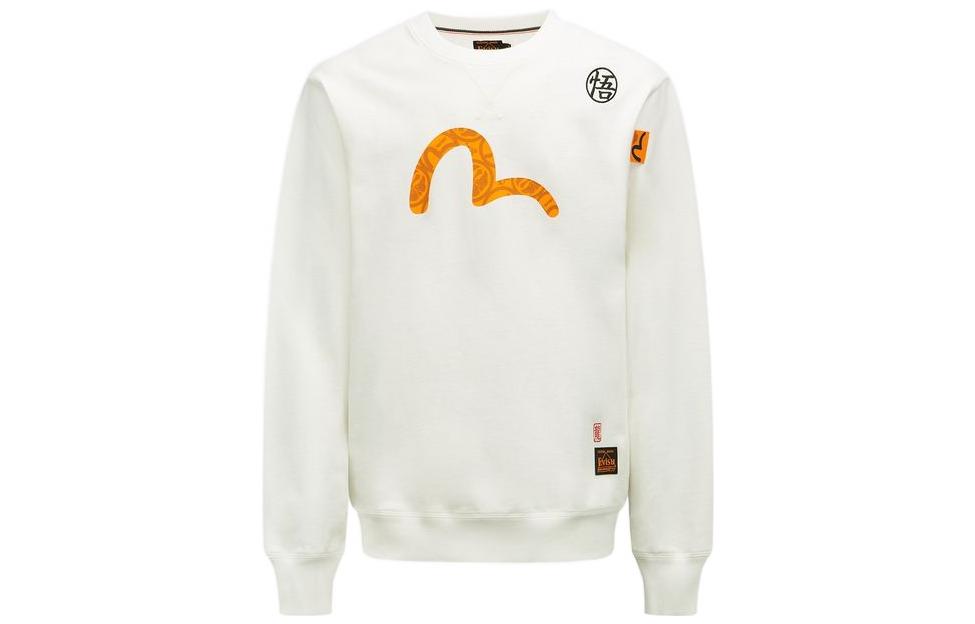 EVISU X Dragon Ball Z Co Branded Sweatshirts Men's White Crew Neck Moderate