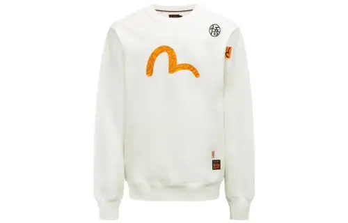 EVISU X Dragon Ball Z Co Branded Sweatshirts Men's White Crew Neck Moderate