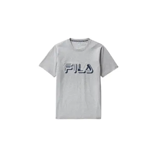 FILA T Shirts Men's Gray Crew Neck
