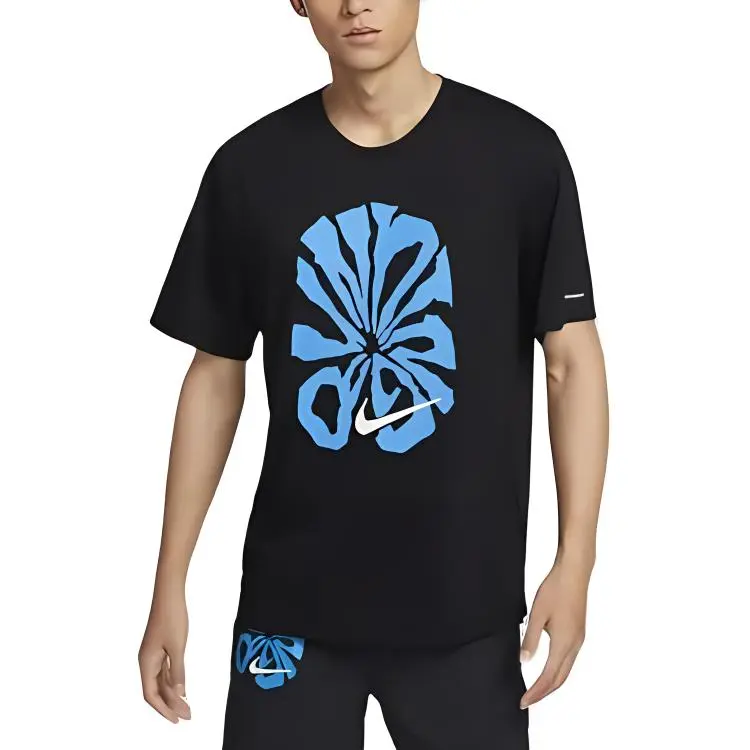 Nike RISE 365 Run Energy T Shirt Men's Black/Mountain Peak White
