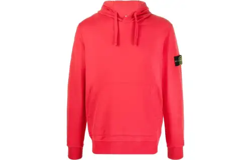 STONE ISLAND 64120 Brushed Cotton Fleece Hooded Sweater