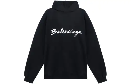 Balenciaga Script Logo Oversized Popover Hoodie