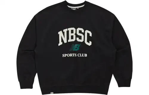 New Balance Sweatshirts Unisex Black Crew Neck Moderate Regular