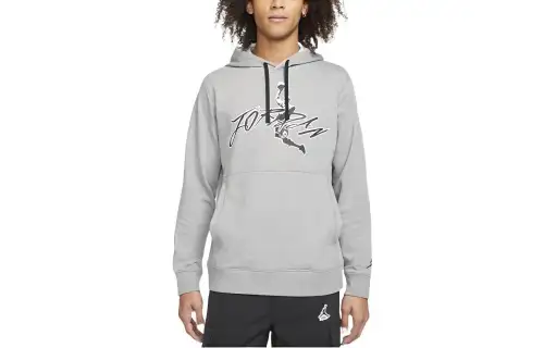 Jordan Sweatshirts Men's Gray Hooded Moderate Regular