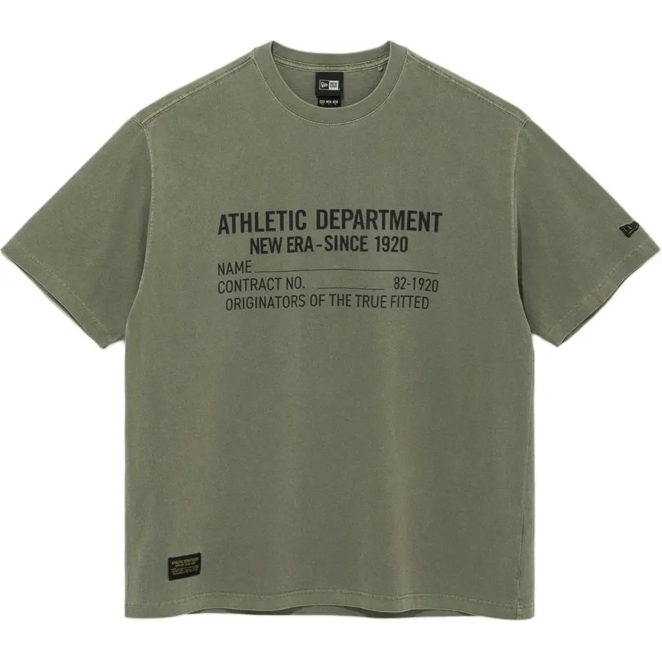 New Era T-Shirts Unisex Green Crew Neck Moderate