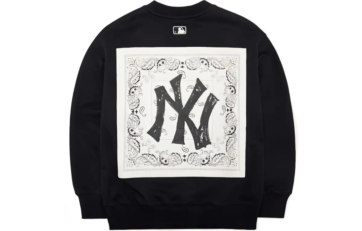 MLB Sweatshirts Unisex Black Crew Neck Moderate