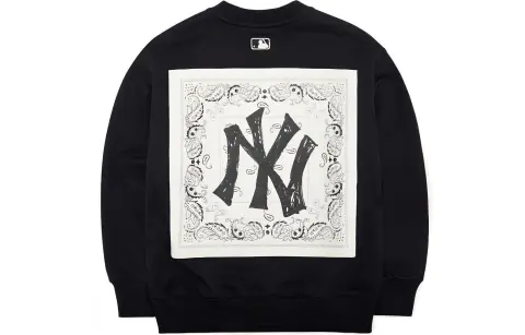 MLB Sweatshirts Unisex Black Crew Neck Moderate