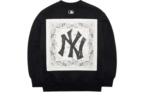 MLB Sweatshirts Unisex Black Crew Neck Moderate Regular