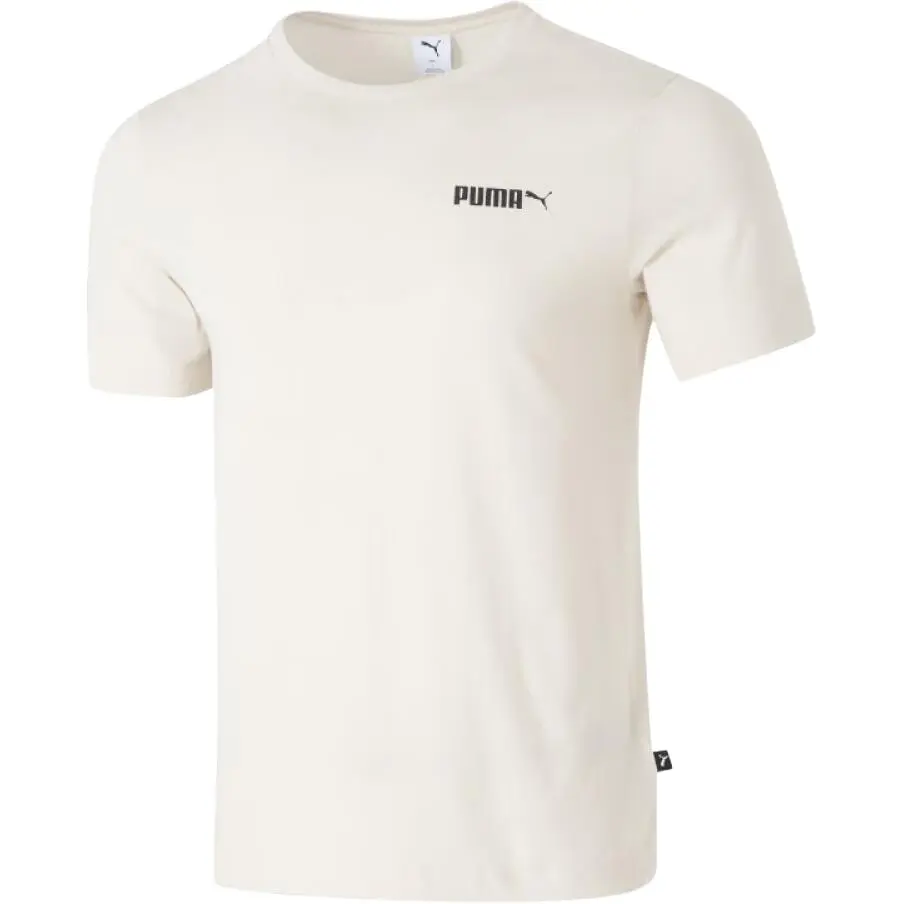 PUMA T-Shirts Men's Ecru Crew Neck Moderate