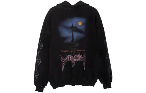 Balenciaga Paris Moon No Pocket Hoodie Oversized