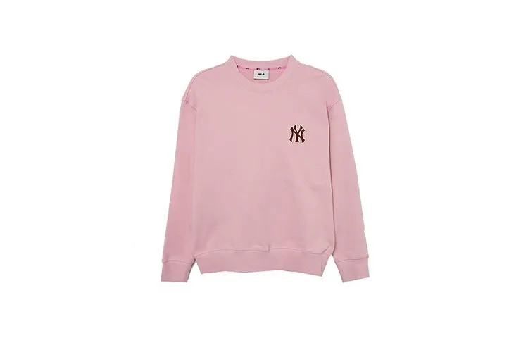 MLB Sweatshirts Unisex Light Pink Crew Neck Moderate