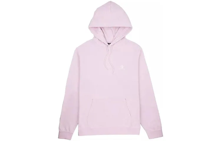 Converse Sweatshirts Unisex Pink Hooded Moderate Straight Fit
