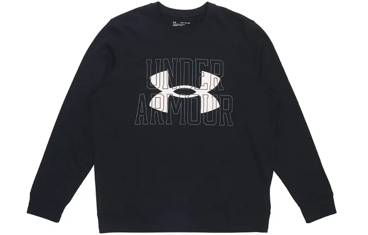 Under Armour Rival Sweatshirts Men's Black Crew Neck Moderate Straight Fit